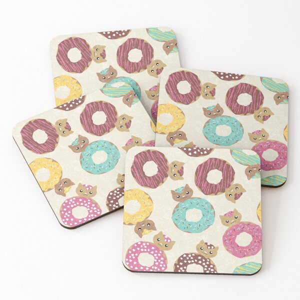 Item preview, Ditsy Donut cats designed and sold by Gaia Marfurt.