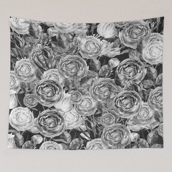 Item preview, Vintage Roses Black And White designed and sold by Maria Heyens.