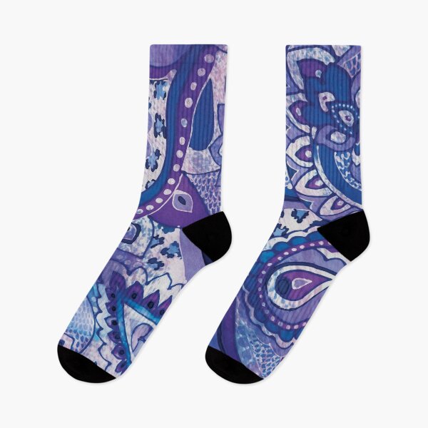 Item preview, Purple Paisley Batik With Animal Skins designed and sold by Leslie Rogers Todder.