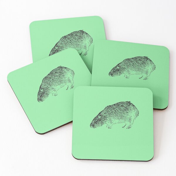 Item preview, Capybara Black Print  designed and sold by designsasstultd.