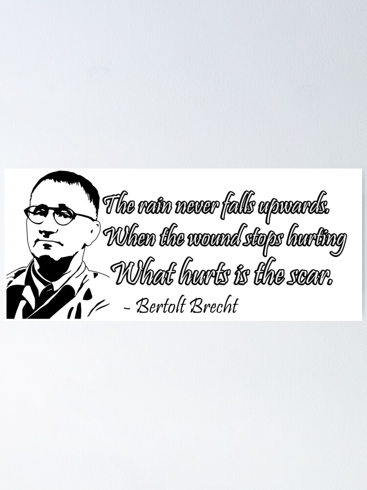 Poster Citation Bertolt Brecht Par Leyzel Redbubble