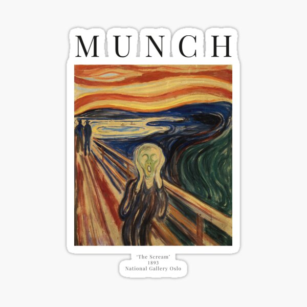 The Scream - Edvard Munch - Exhibition Poster Sticker