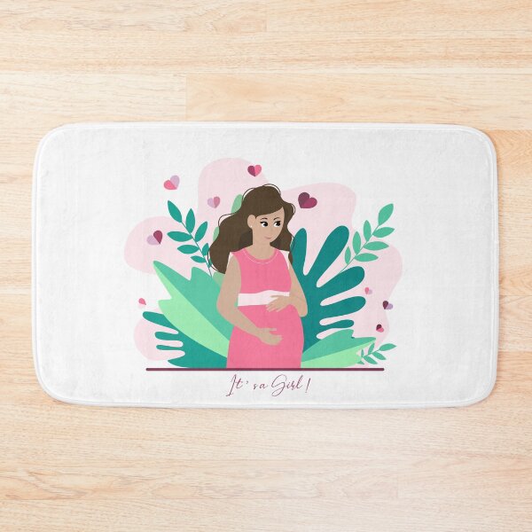 Item preview, it's a girl! Pregnancy announcement illustration designed and sold by Arch4Design.