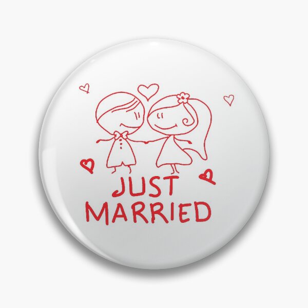 Item preview, Just Married, Simple Yet Elegant, Minimalist, Cute, Adorable designed and sold by Vintage-Artwork.