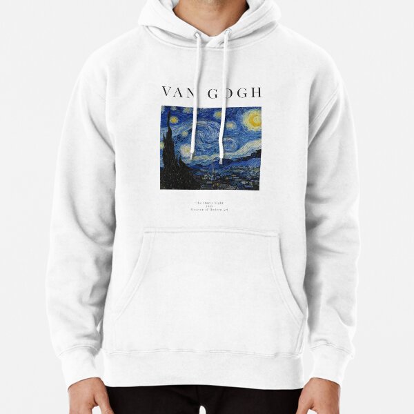 The Starry Night - Vincent Van Gogh - Exhibition Poster Pullover Hoodie