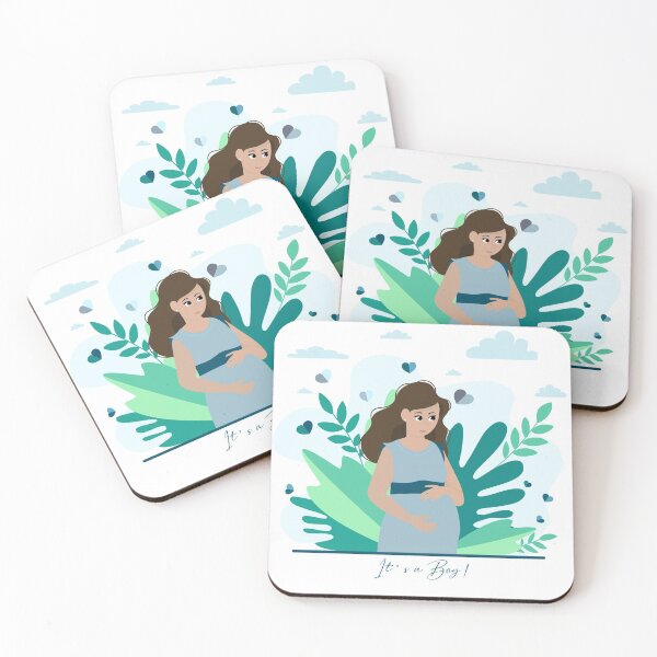 Item preview, it's a boy! Pregnancy announcement illustration designed and sold by Arch4Design.