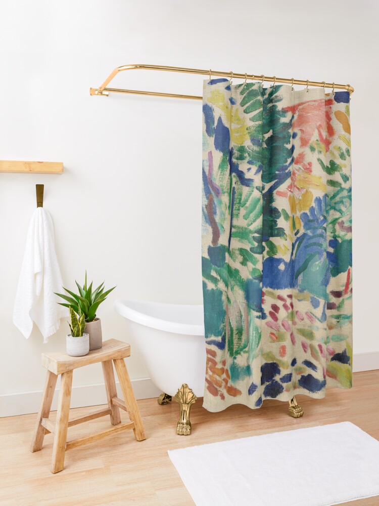 Alternate view of Henri Matisse - Landscape At Collioure - Exhibition Poster Shower Curtain