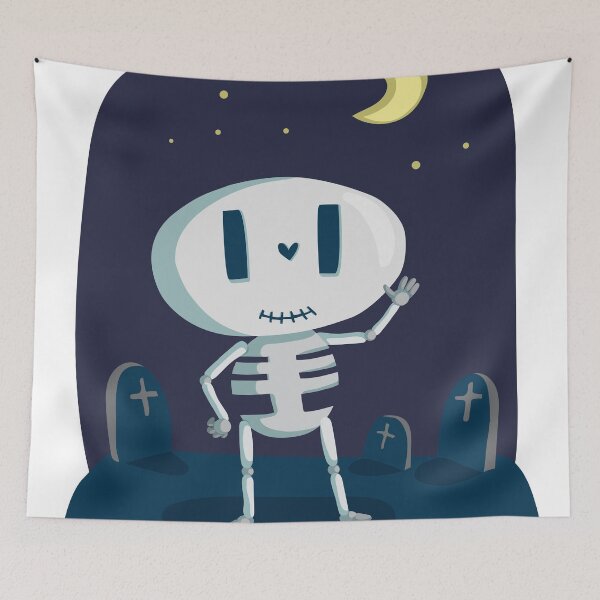 Item preview, Cool Skeleton in a graveyard designed and sold by PassKoms.