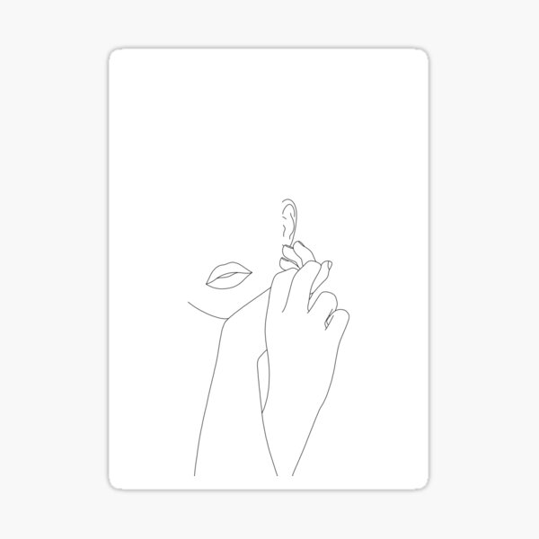 Item preview, Face line drawing illustration - Fleur designed and sold by TheColourStudy.
