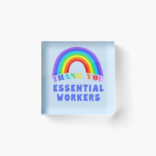 Item preview, Rainbow Thank You Essential Workers designed and sold by LoveAndDefiance.