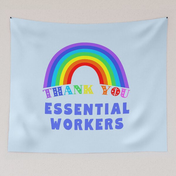 Item preview, Rainbow Thank You Essential Workers designed and sold by LoveAndDefiance.