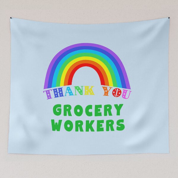 Item preview,  Rainbow Thank You Grocery Workers designed and sold by LoveAndDefiance.