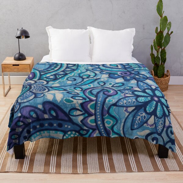Item preview, Paisley Batik in Blue and Indigo designed and sold by Leslie Rogers Todder.