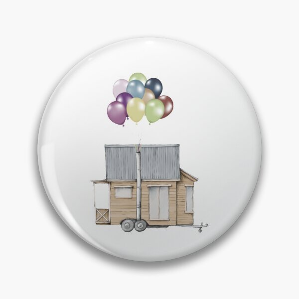 Item preview, Up Tiny House On Wheels With Balloons In The Chimney designed and sold by iosta.