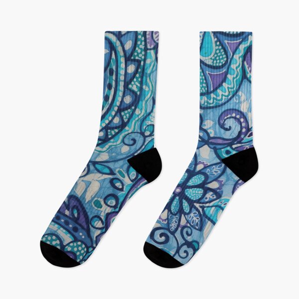 Item preview, Paisley Batik in Blue and Indigo designed and sold by Leslie Rogers Todder.
