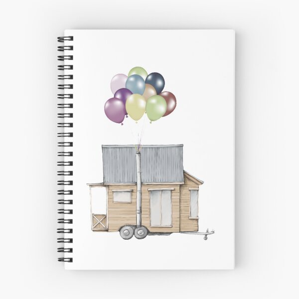 Item preview, Up Tiny House On Wheels With Balloons In The Chimney designed and sold by iosta.