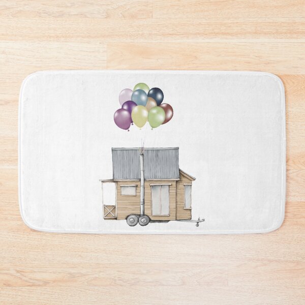 Item preview, Up Tiny House On Wheels With Balloons In The Chimney designed and sold by iosta.