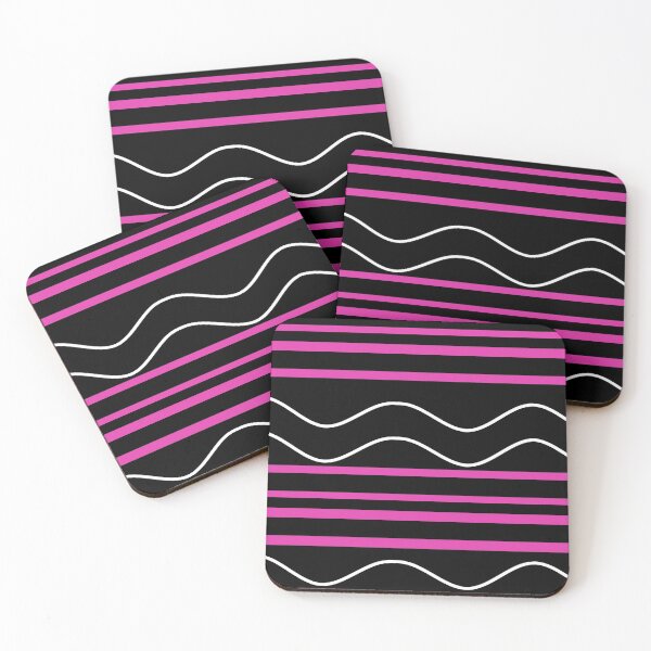 Item preview, Lala Stripe Doodle Waves Fuschia designed and sold by LalaDoodleBug.