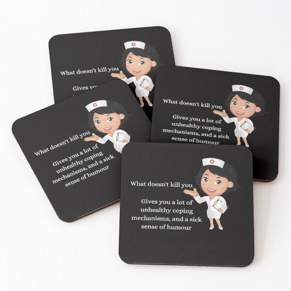 Item preview, What doesn't kill you, gives you a lot of unhealthy coping mechanisms and a sick sense of humour designed and sold by TheWhiteRhyno.