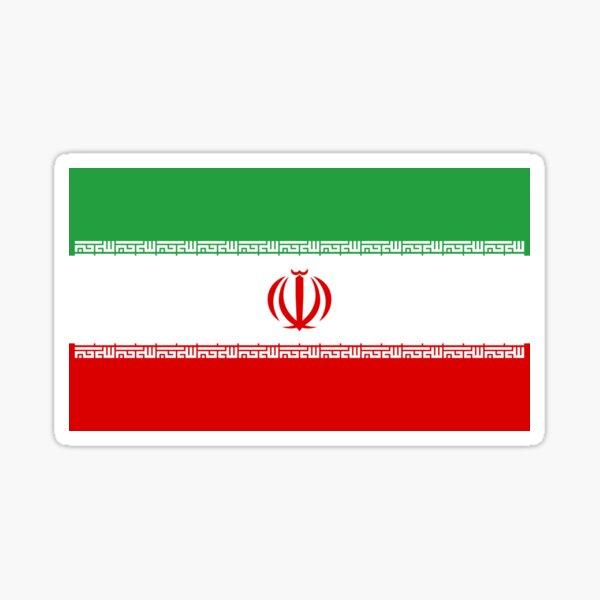 drapeau IRAN + 3ex 6 Stickers autocollant Vinyl 3ex 60x36mm 100x6mm 