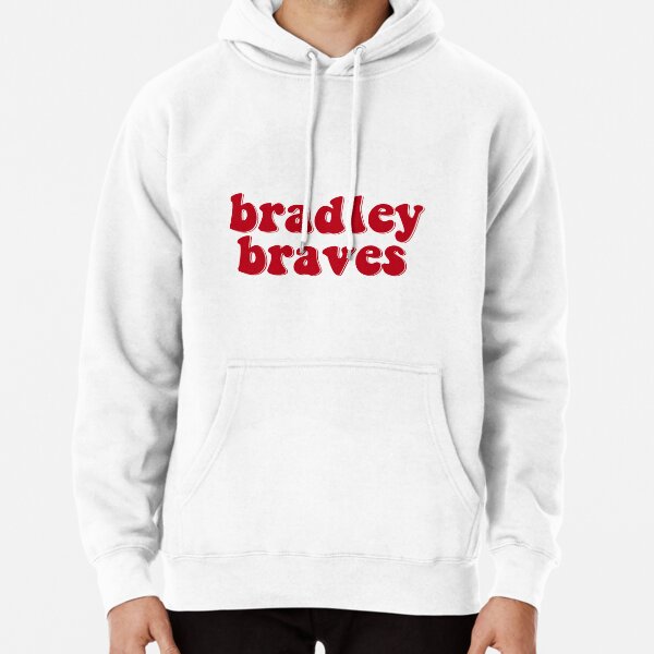 Women's Red Bradley Braves Baseball Pullover Hoodie