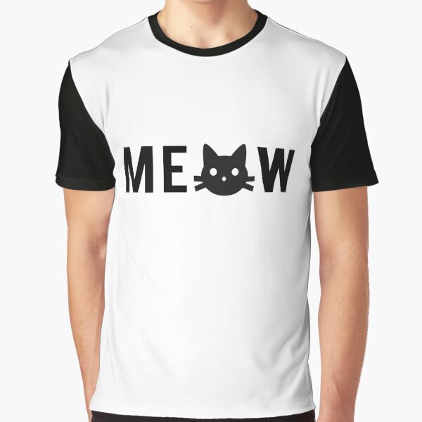 Item preview, meow, text design, word art with black cat head designed and sold by beakraus.