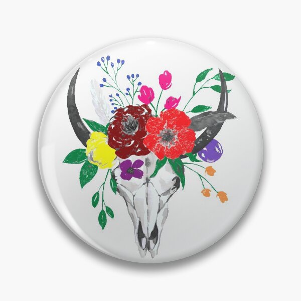 Item preview, Skull & Flowers designed and sold by Vintage-Artwork.