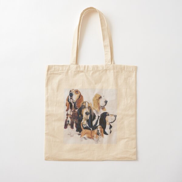 Basset Hound Montage Cotton Tote Bag