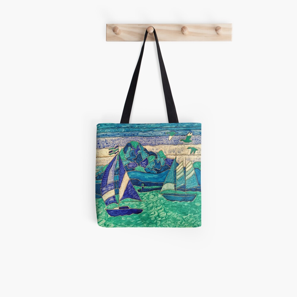 CUTE SAIL BOATS FUNNY QUOTE Tote Bag