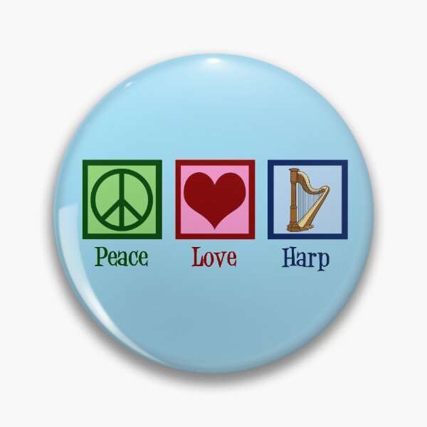 Item preview, Peace Love Harp designed and sold by Epic Love Designs.