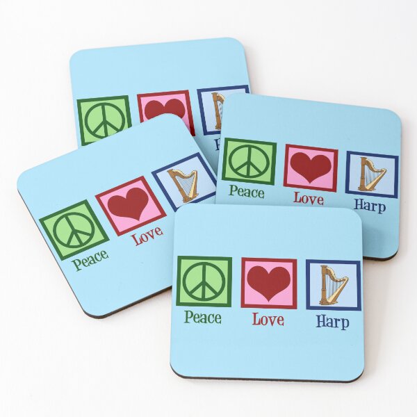 Item preview, Peace Love Harp designed and sold by Epic Love Designs.