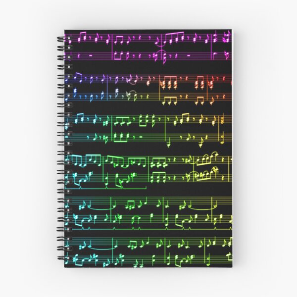 Aperçu de l'œuvre Rainbow Gradient Wii Theme Music Notes créée et vendue par Eagerly Elementary Music.