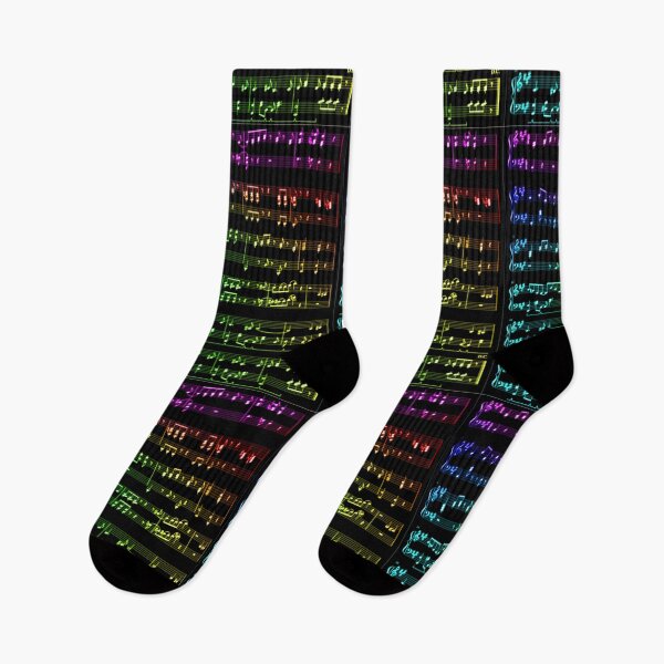 Item preview, Rainbow Gradient Wii Theme Music Notes designed and sold by Eagerly Elementary Music.