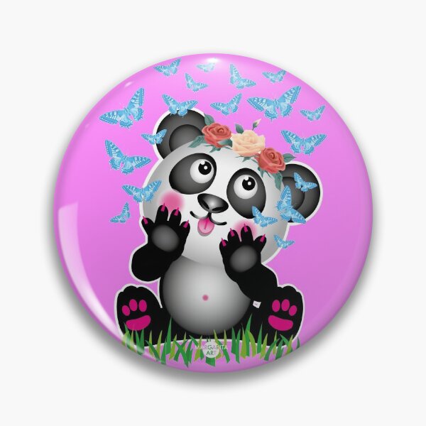 Item preview, 31 baby panda butterflies roses designed and sold by Margarita-Art.
