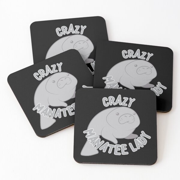 Item preview, Crazy manatee lady (new circle version) designed and sold by jazzydevil.