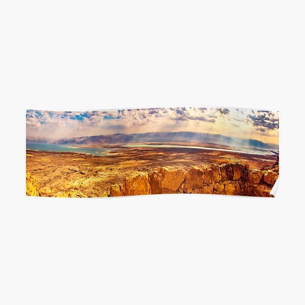 Masada and the Dead Sea Panorama Poster