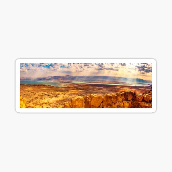 Masada and the Dead Sea Panorama Sticker