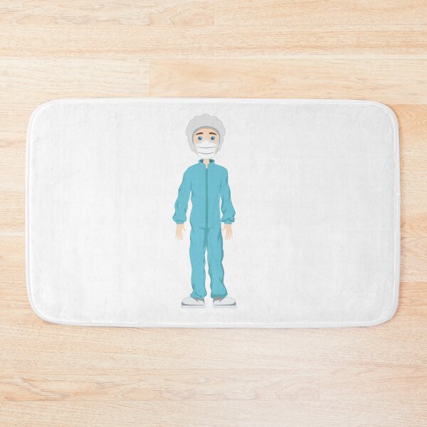 Item preview, Caucasian male mascot, safety equipment against contamination. Ideal for educational and informative medical materials designed and sold by LucianoCosmo.