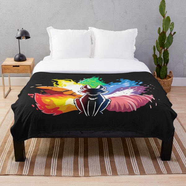Kitsune Nine Tail fox Throw Blanket