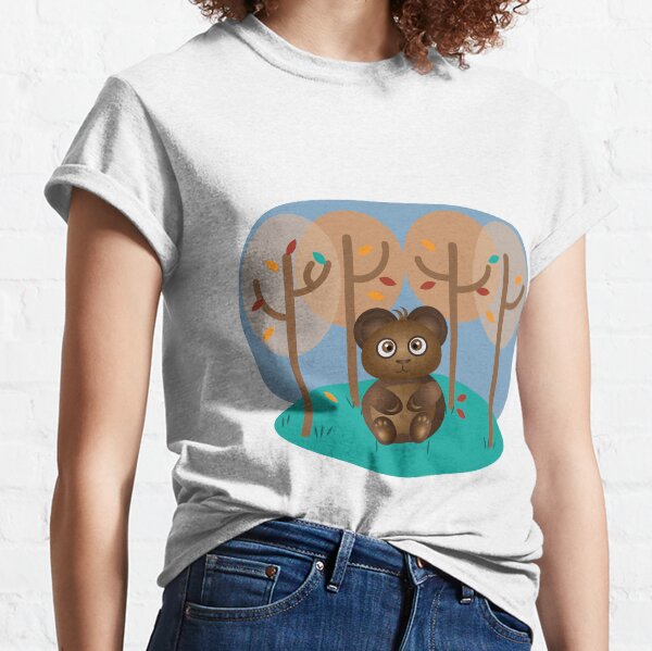 Brown Bear Sitting in the Woods Classic T-Shirt