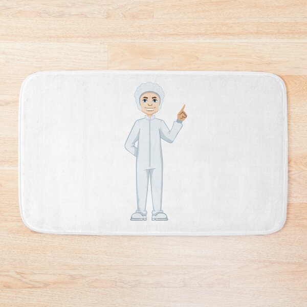 Item preview, Caucasian male mascot, safety equipment against contamination. Ideal for educational and informative medical materials designed and sold by LucianoCosmo.