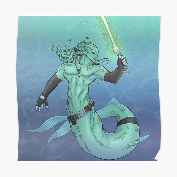 Space Battle Merman Poster