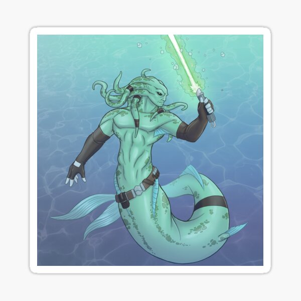Space Battle Merman Sticker