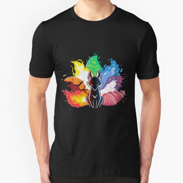 Kitsune Nine Tail fox Slim Fit T-Shirt