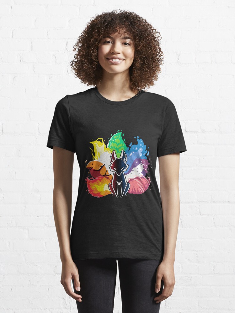 Vista alternativa de Camiseta esencial Zorro Kitsune Nine Tail