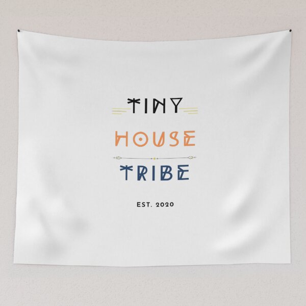 Item preview, Tiny House Tribe Est. 2020 ~ Black/Orange/Blue Font designed and sold by iosta.