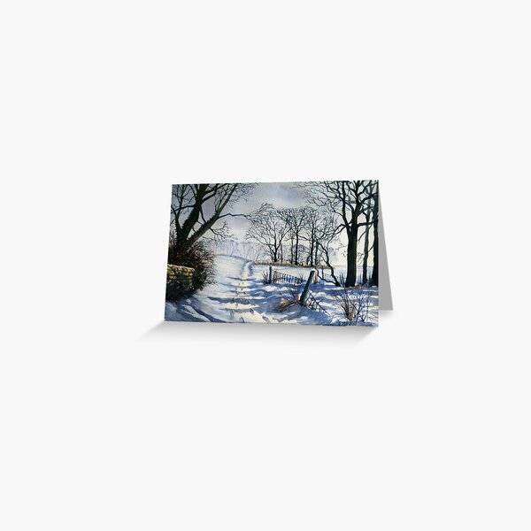 Winter Path to Dane's Dyke Greeting Card