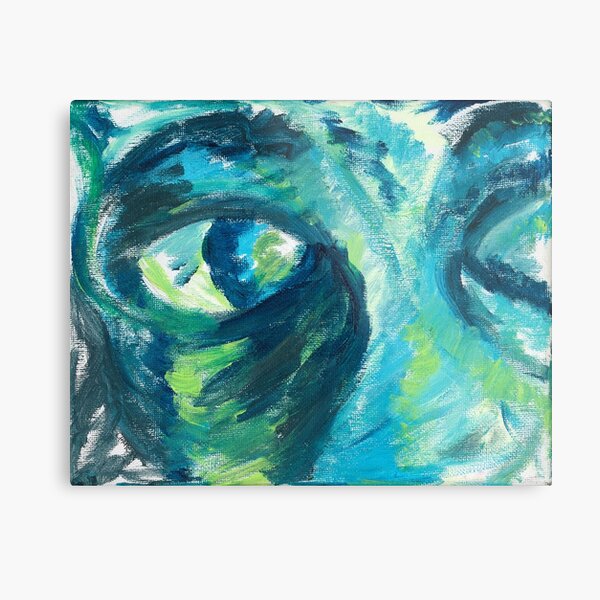 Vision, Figurative Eyes Gesture Painting by Courtney Hatcher Metal Print