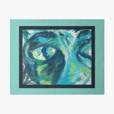 Vision, Figurative Eyes Gesture Painting by Courtney Hatcher Art Board Print