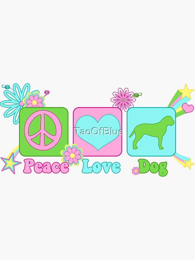 Peace, Love, Bullmastiff by TaoOfBlue